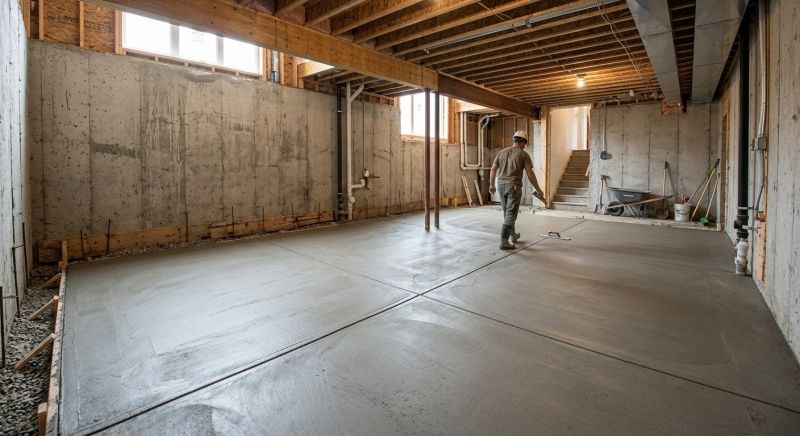 Basement Concrete Installation in Hermitage, TN