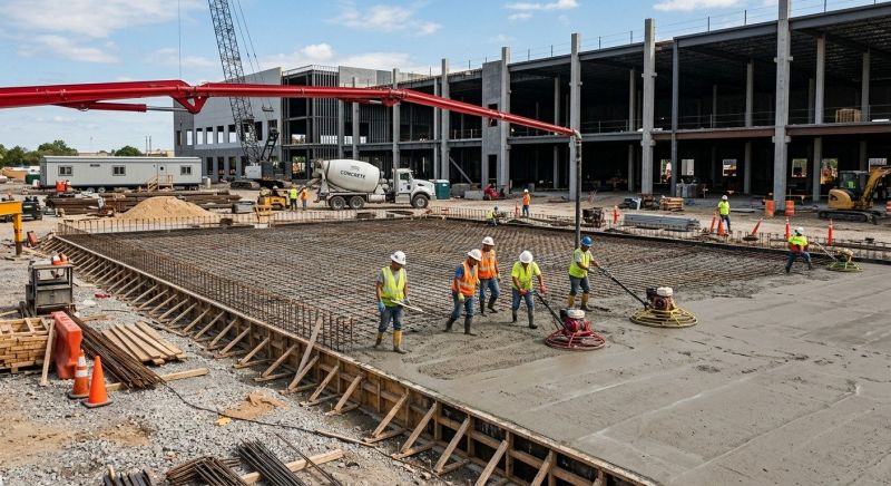 Commercial Slab Construction in La Vergne, TN