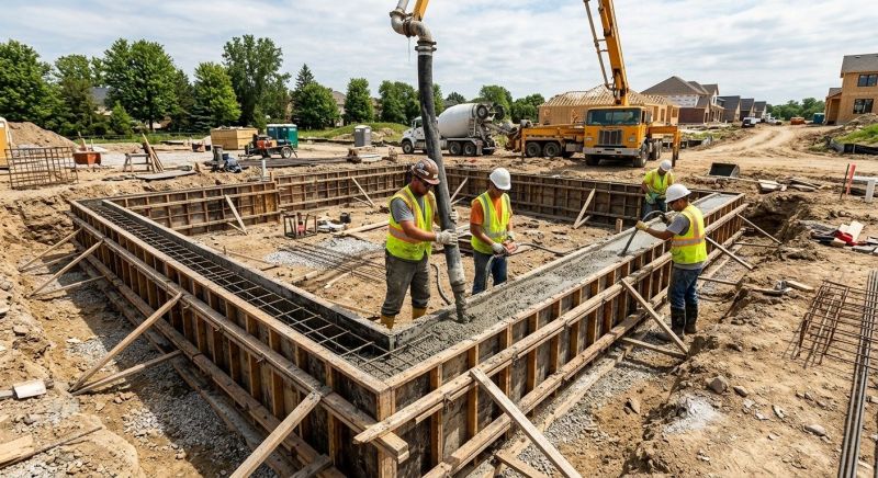 Foundation Wall Pouring in Hermitage, TN